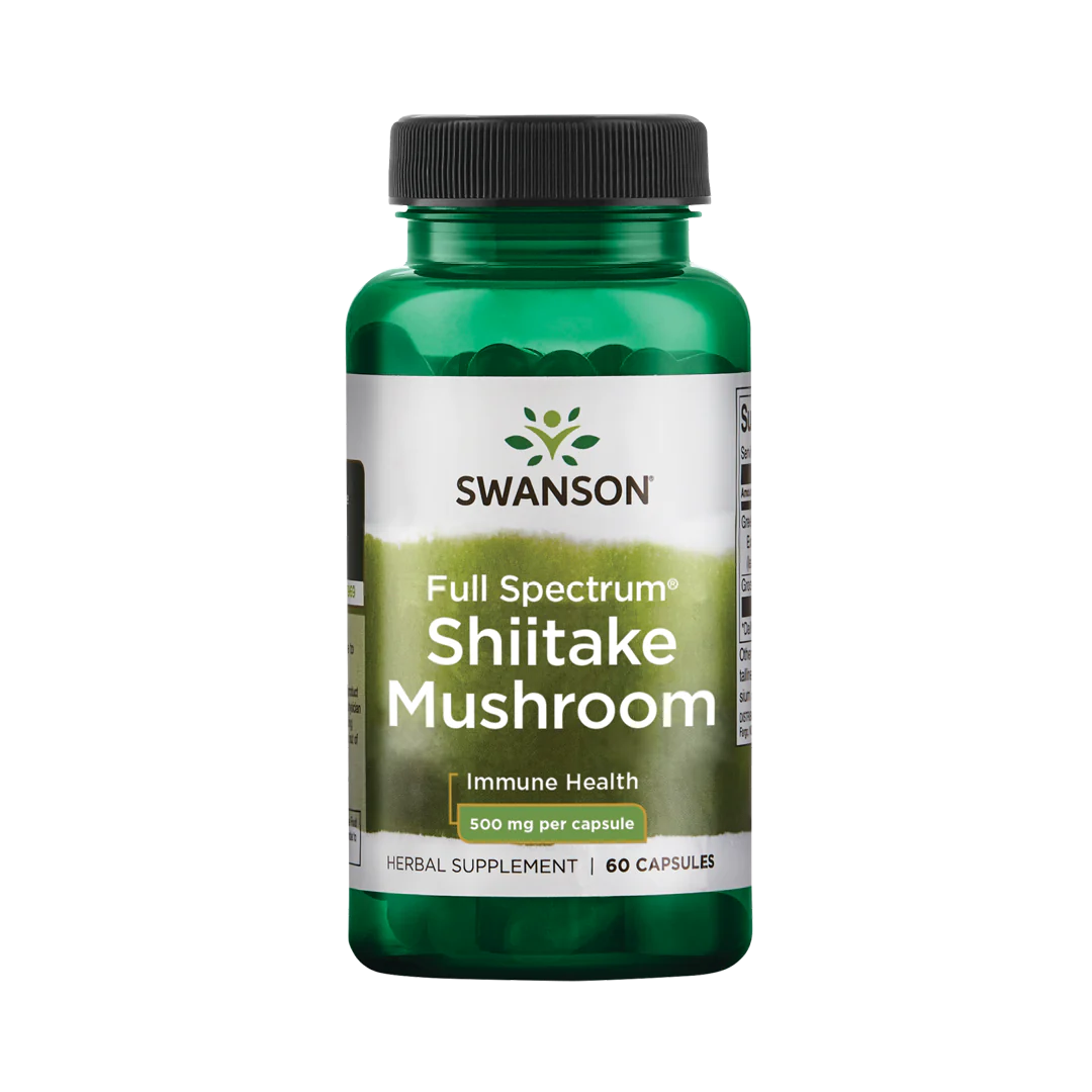 Swanson Full Spectrum Shiitake Mushroom 500 mg 60 Caps