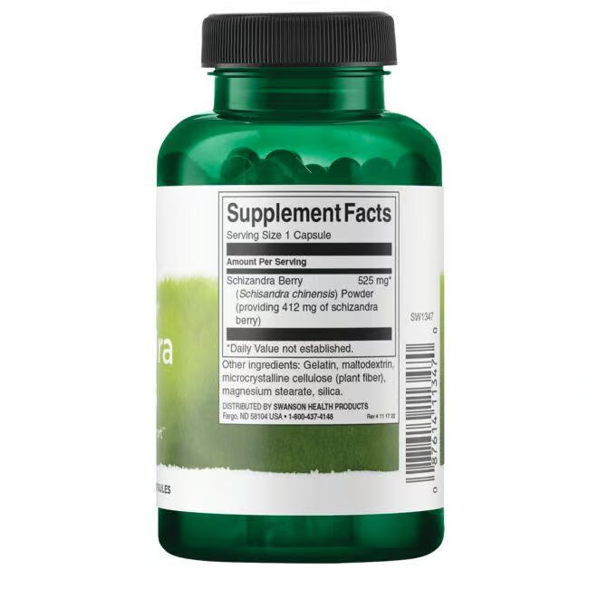 Swanson Schizandra Berries 525 mg | 90 Cápsulas · Adaptógeno y Detox Hepático