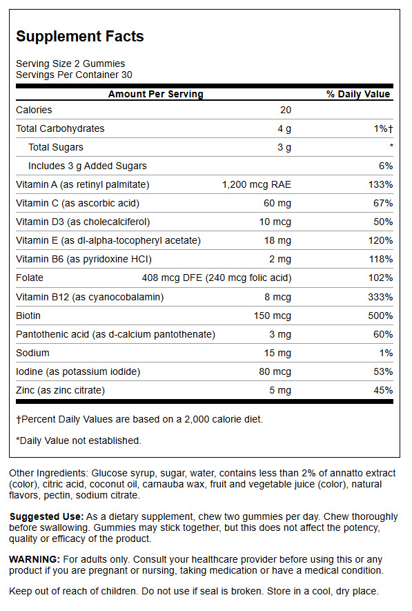 Swanson Multivitamínico Adultos | 60 Gomitas · Vitaminas y Minerales Diarios