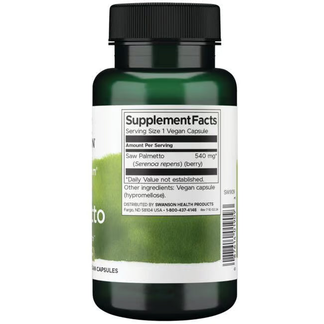 Saw Palmetto Swanson 540 mg 100 Cápsulas