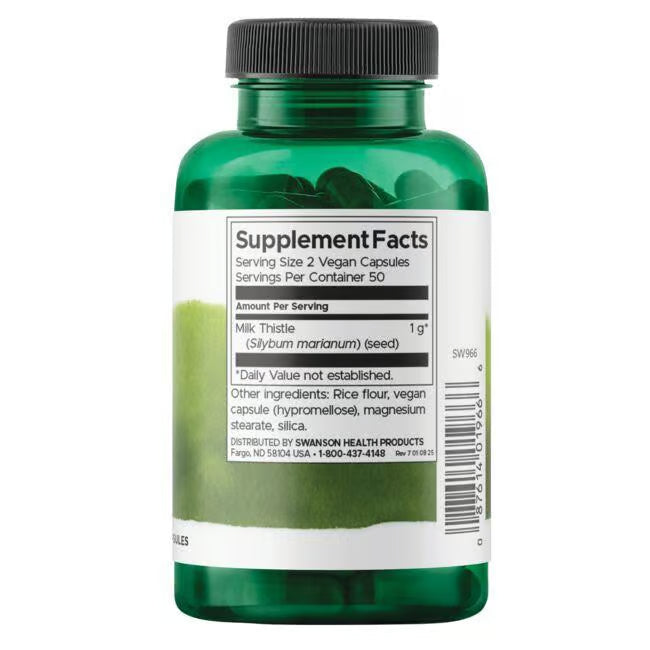 Swanson Cardo Mariano Protección Hepática 500 mg | 100 Cápsulas · Detox