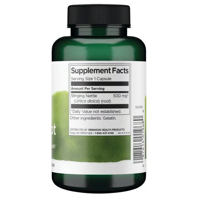 Stinging Nettle Root Swanson 500 mg 100 Capsulas