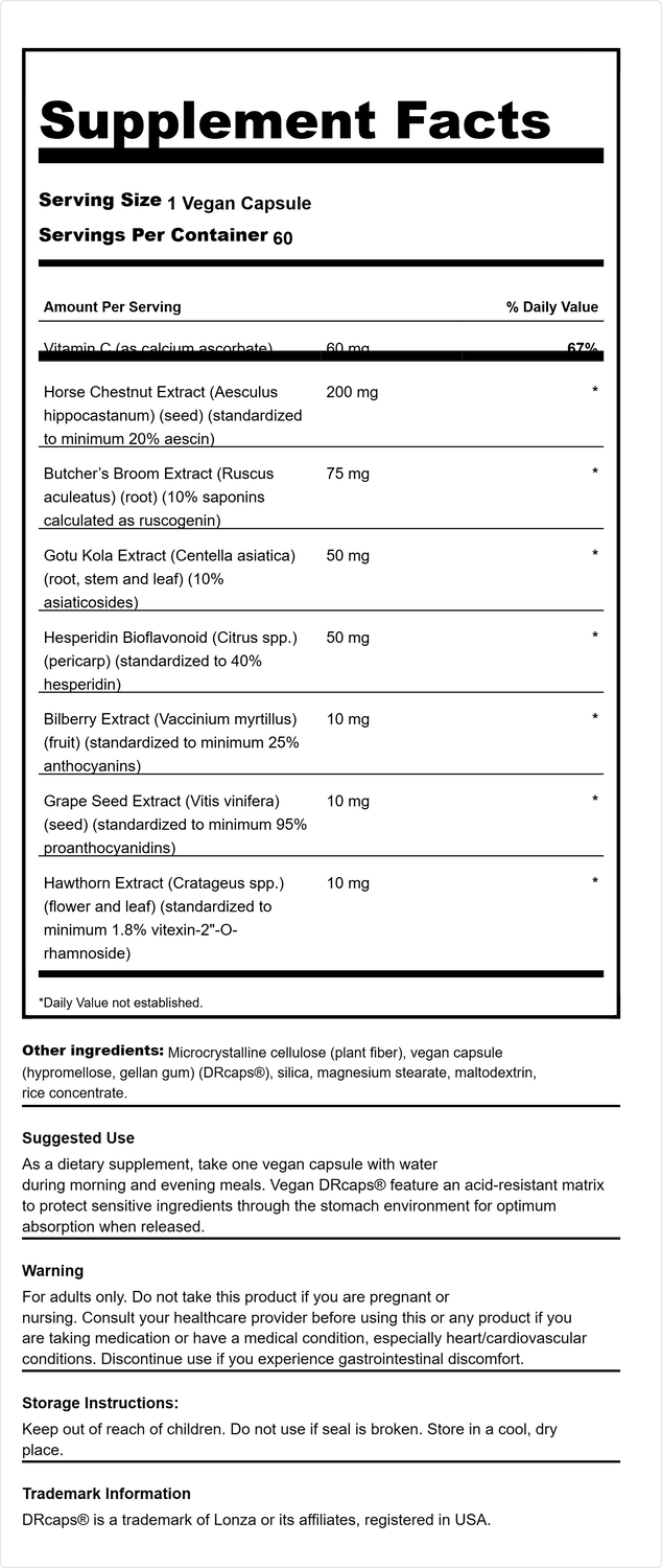Swanson Leg Vein Essentials | 60 DrCaps · Salud de Venas y Circulación