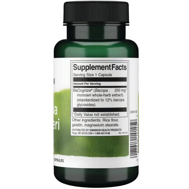 Bacopa Monnieri Swanson Extract 50 mg 90 Cápsulas