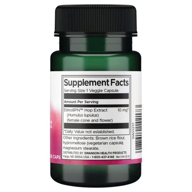 Swanson Estro8PN Extracto de Lúpulo 10 mg | 60 Cápsulas · Equilibrio Hormonal Femenino