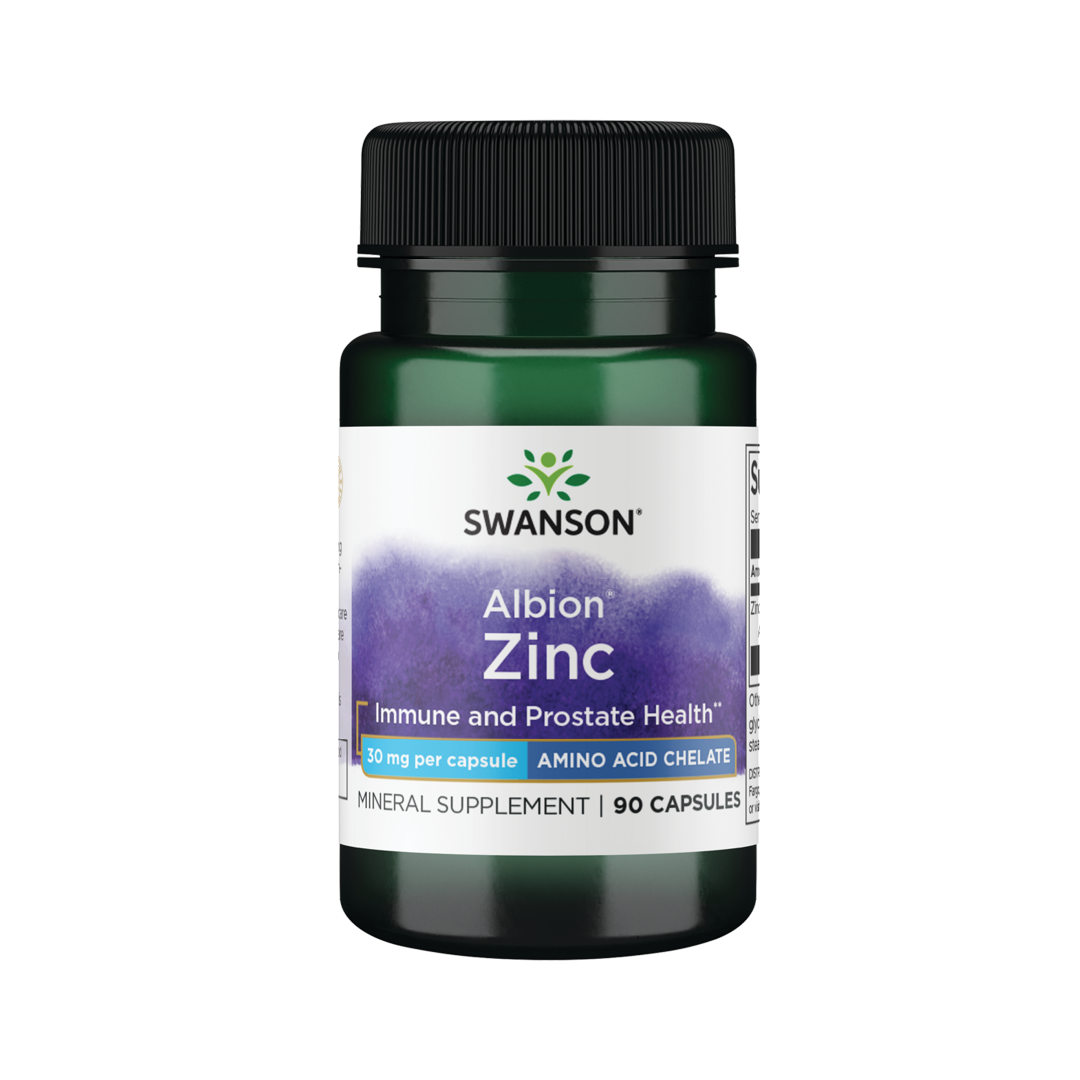 Swanson Albion Zinc Chelated 30mg 90 Cápsulas
