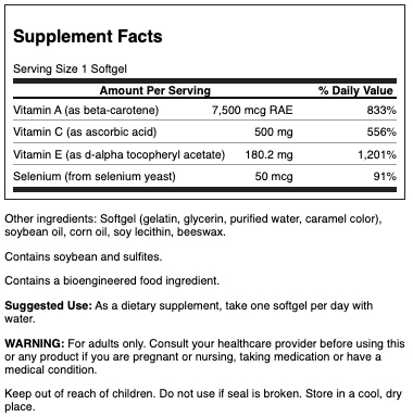 Swanson Daily Antioxidant Boost | 60 Softgels · Multi-Antioxidante Premium Diario