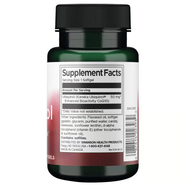 Swanson Ubiquinol CoQ10 50 mg | 60 Softgels · Forma Activa Energía Cardiovascular
