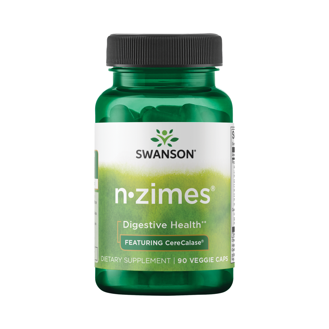 Swanson N-zimes Dairy 90 Veg Caps Sabor Sin Sabor