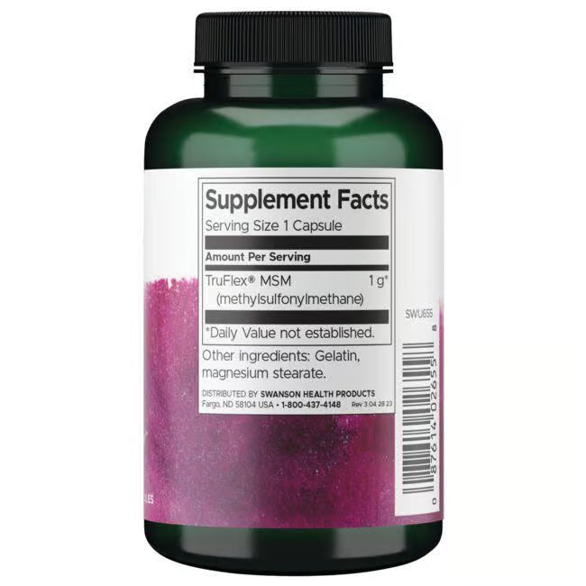 Swanson Ultra MSM 1.5 g | 120 Tabletas · Articulaciones y Antiinflamatorio Natural
