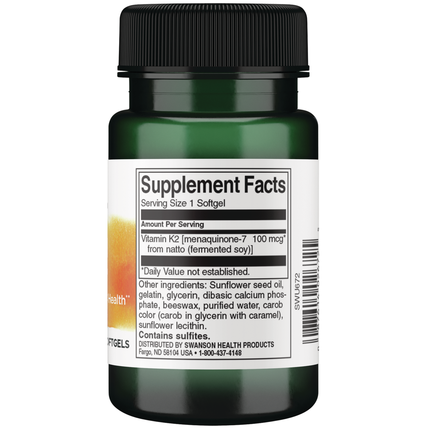 Swanson Vitamin K2 Natural 100mcg 30 Softgels | Vitamina K2