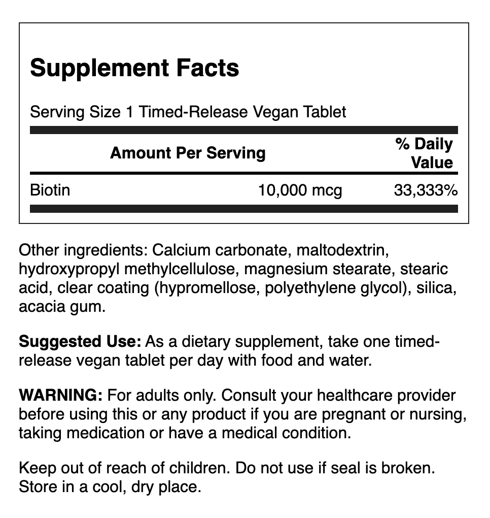 Swanson Biotin 10.000mcg 60 Cápsulas Veganas | Biotina de Liberación Prolongada