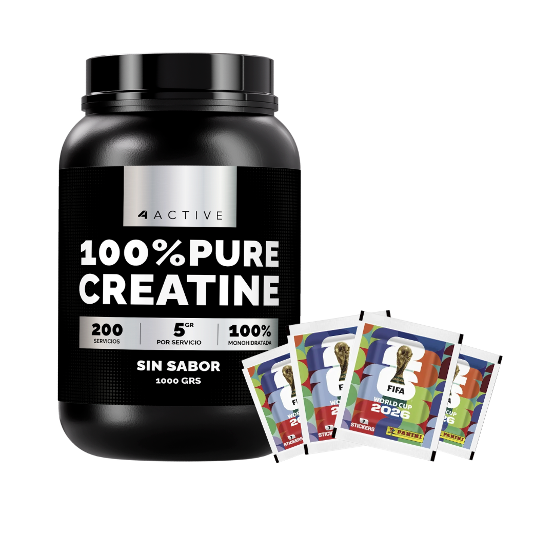 Pack 4Active Creatina 1 Kg + 4 Sobres Mundial 2026 GRATIS