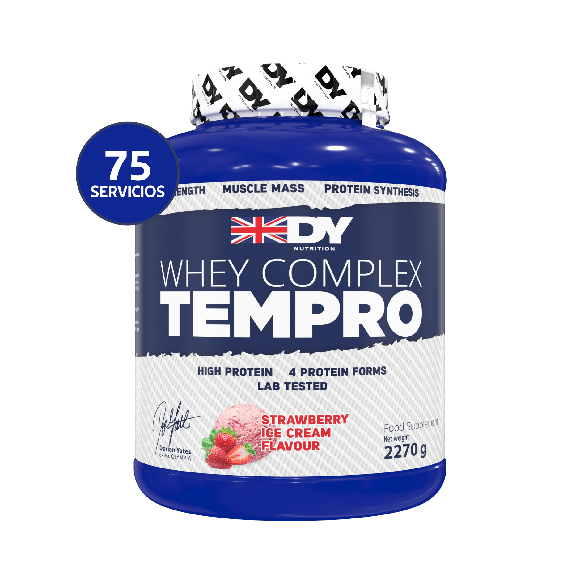 Dynutrition Whey Complex Tempro Dorian Yates 2.25 kg | 75 Servicios · 24g Proteína Multi-Fase