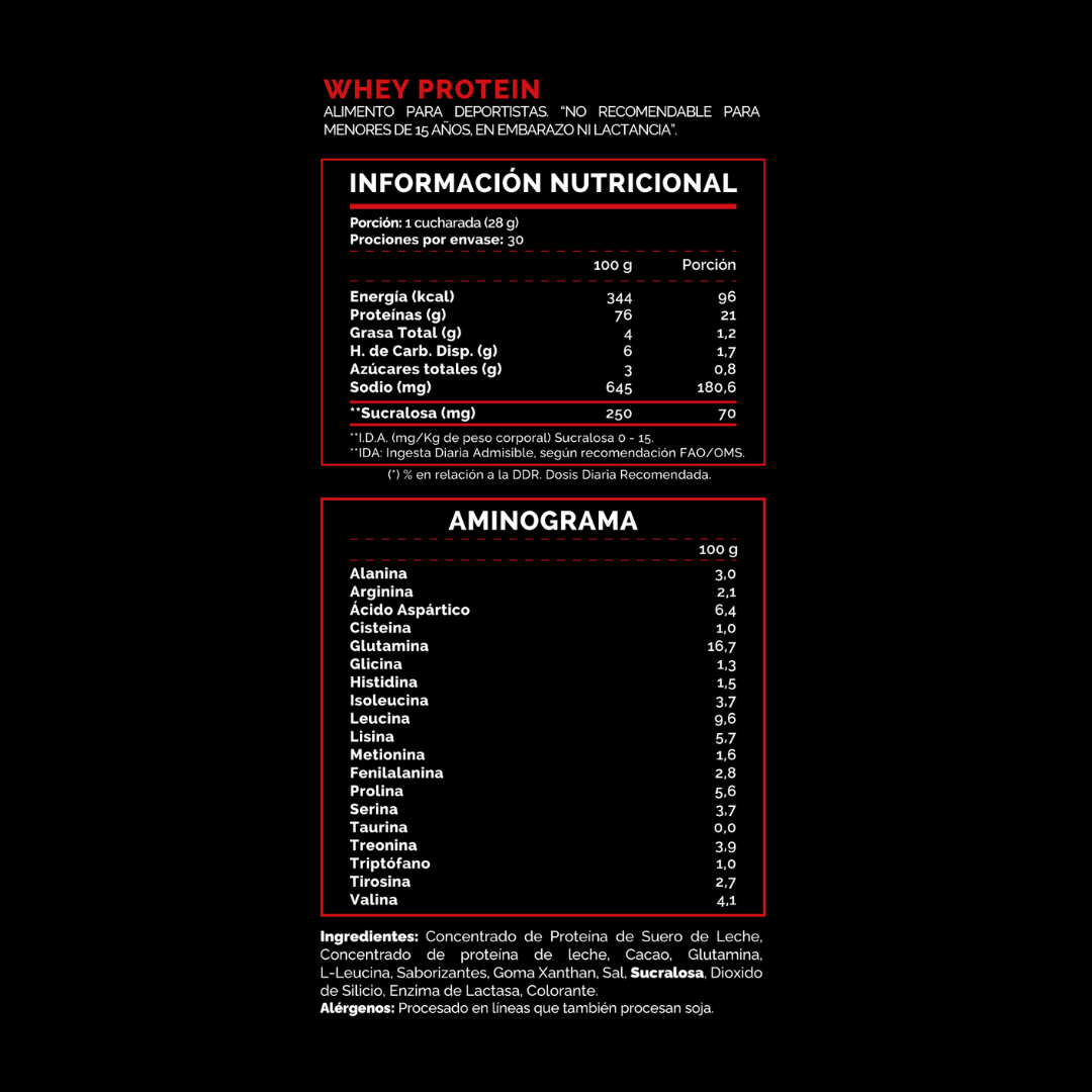 Whey Protein 4Active - 840 Grs / 30 Servicios