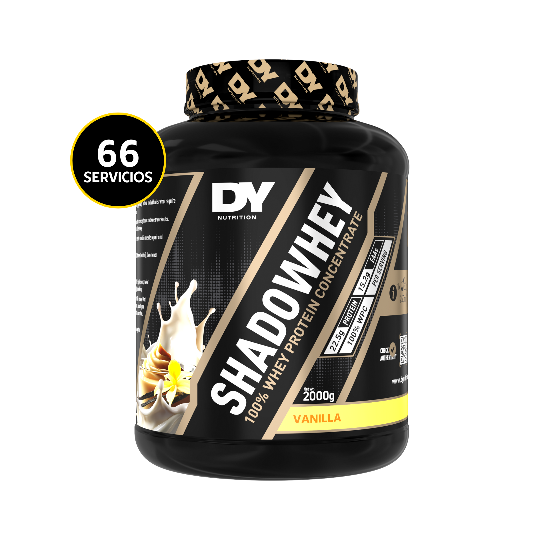 Proteína ShadoWhey 100% Whey Dorian Yates 66 Servicios