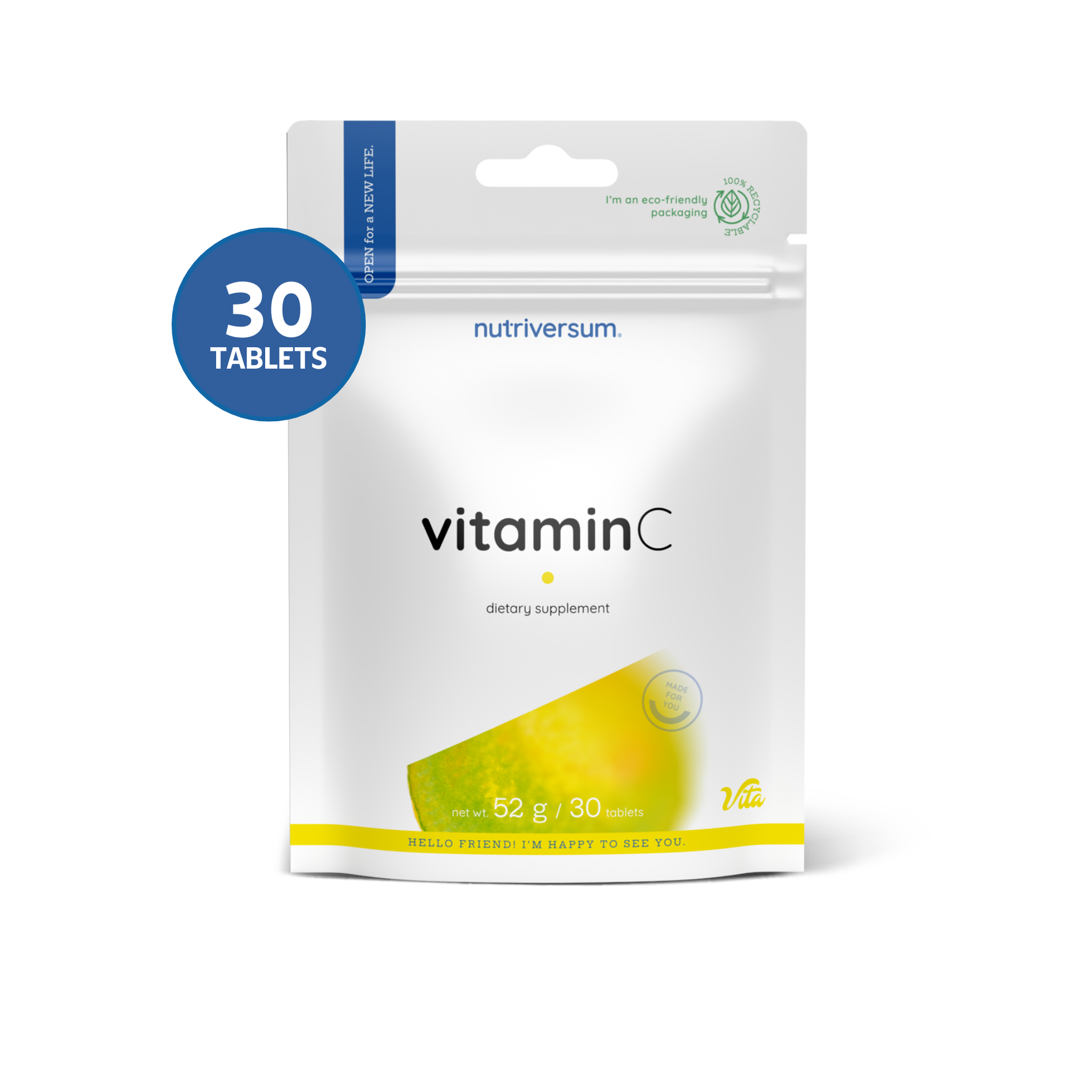 Vitamin C - Nutriversum - 52g / 30 Tabletas
