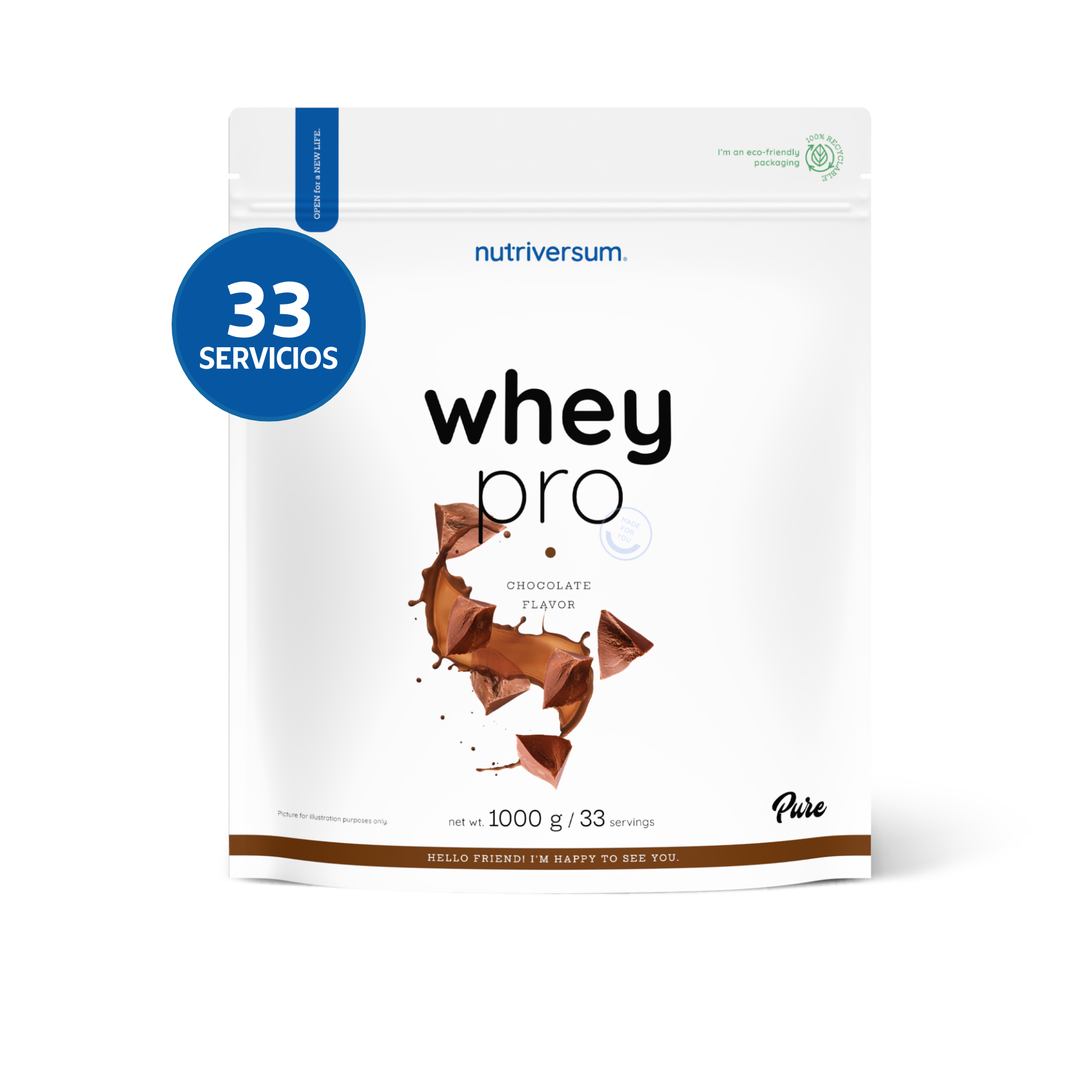 Proteína Whey Pro - Nutriversum - 1000g / 33 Servicios