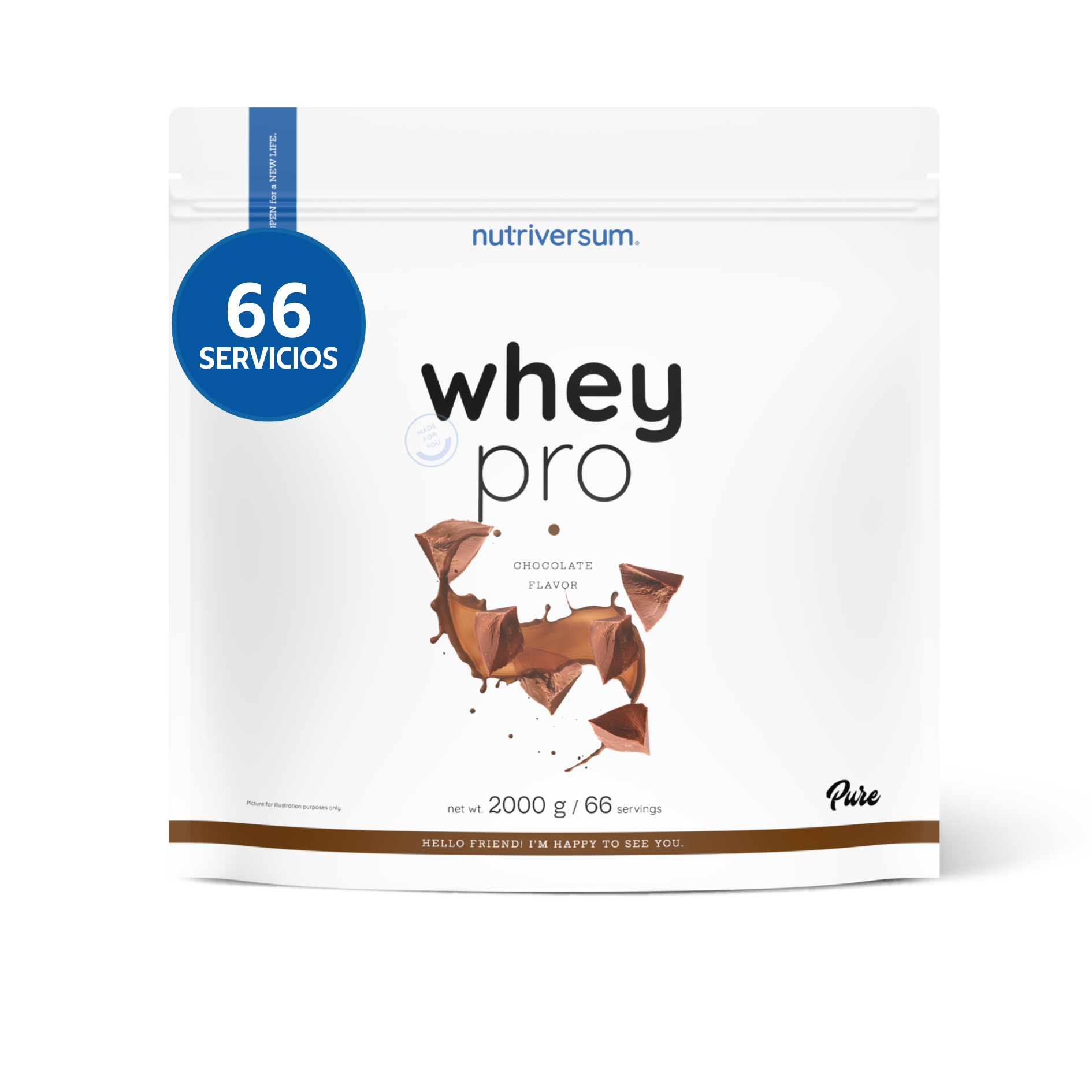 Proteína Whey Pro - Nutriversum - 2000g / 66 Servicios