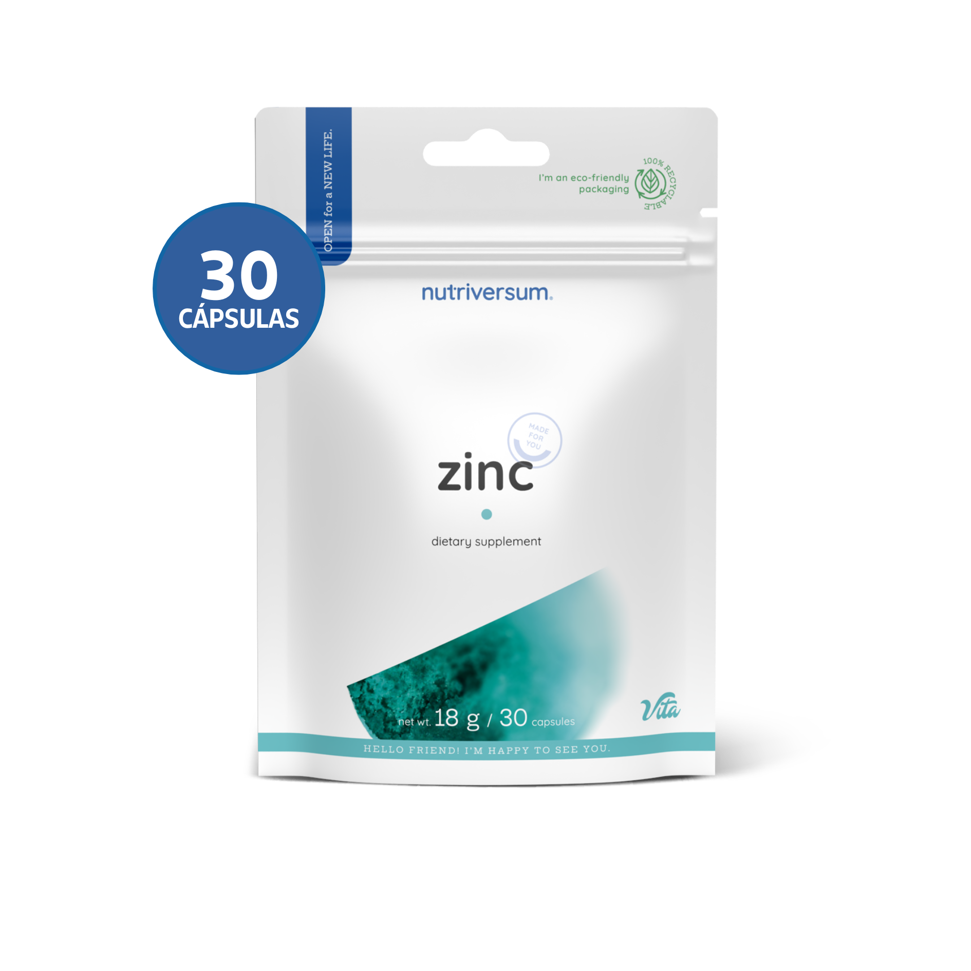 Zinc - Nutriversum - 18g / 30 Cápsulas