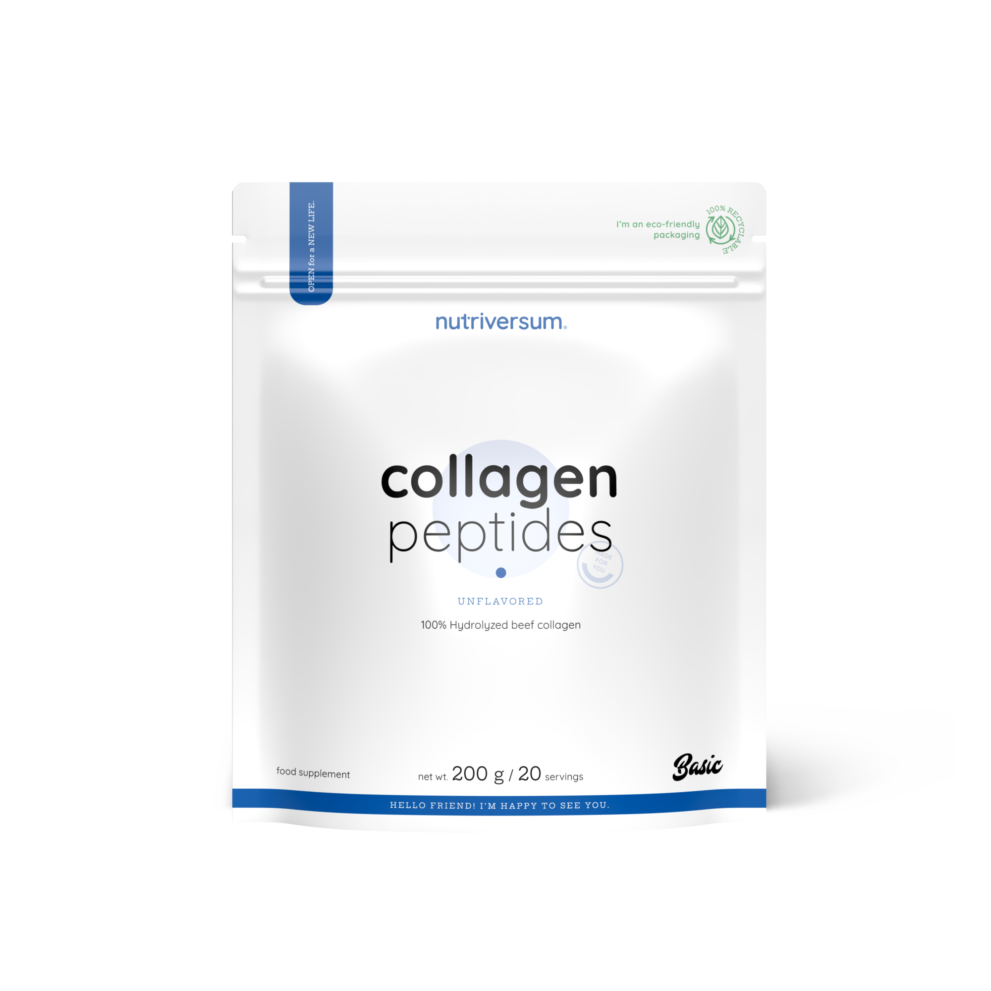 Collagen Peptides 100% - Nutriversum - 200g / 20 Servicios