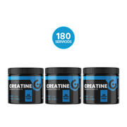 Pack 3x Creatina Monohidratada 300g Global Nutrition | 60 Servicios c/u · Fuerza · Rendimiento · Recuperación