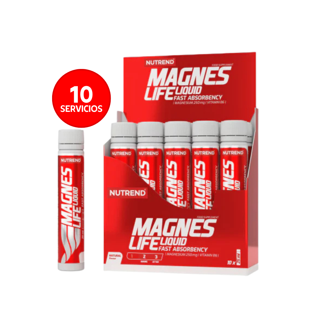 Nutrend Magnes Life Magnesio Líquido 25 ml | Caja 10 Unidades · Función Muscular y Nerviosa