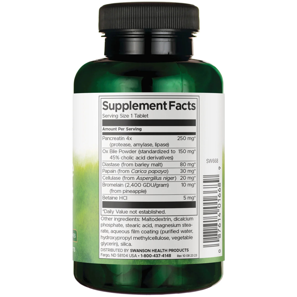 Swanson Enzimas Digestivas Multienzima | 180 Tabletas · Formato Familiar