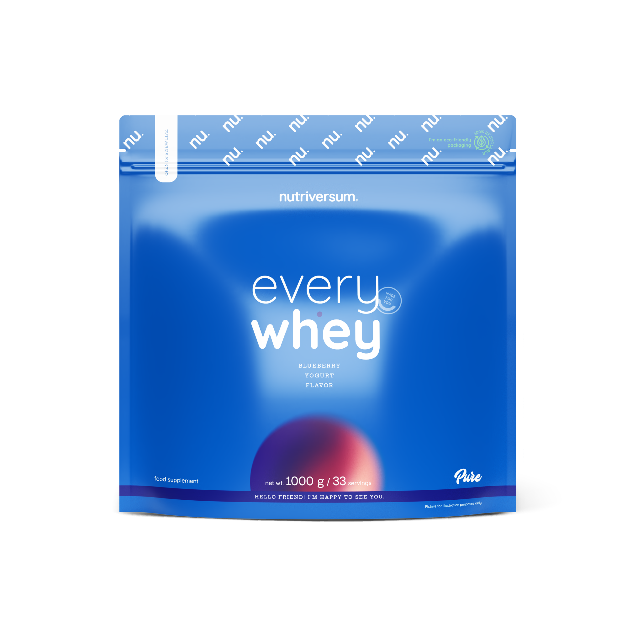 Proteína Every Whey Nutriversum 1000g 33 Servicios