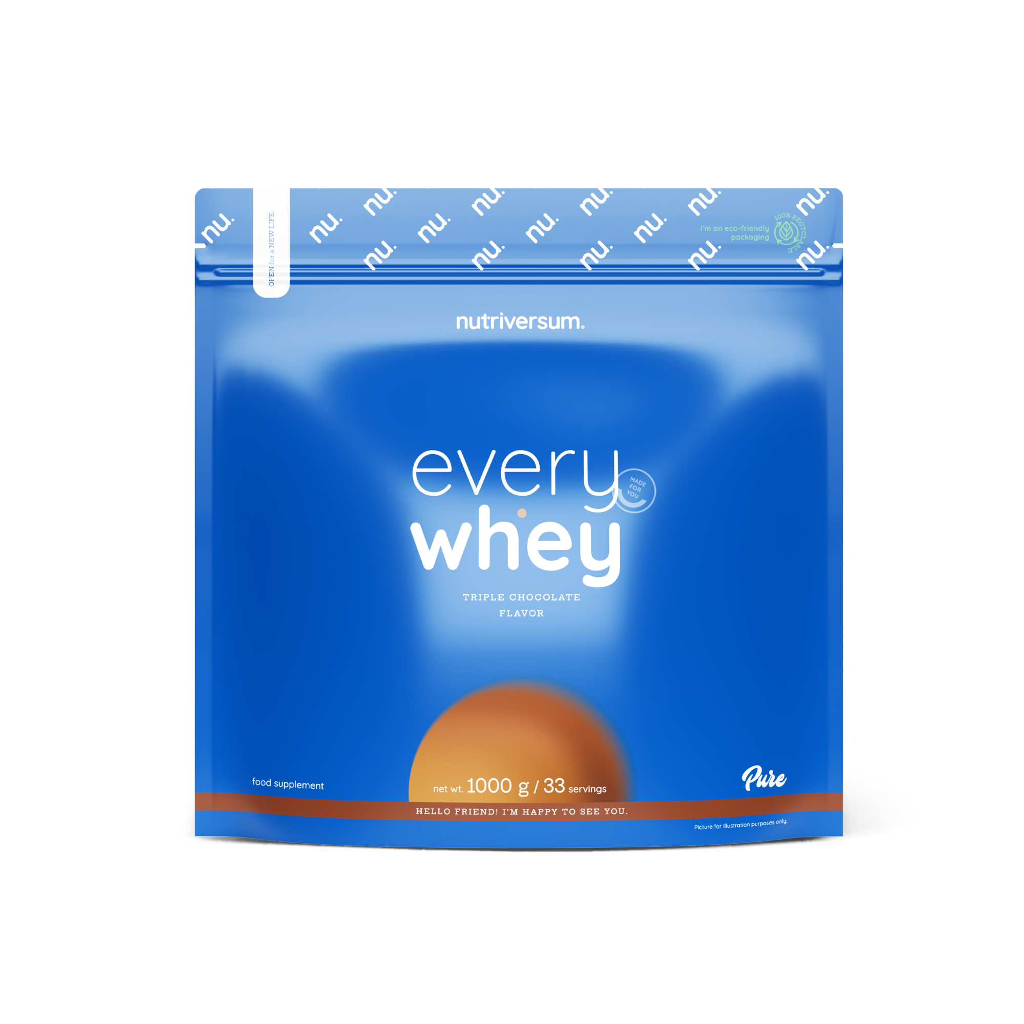 Proteína Every Whey Nutriversum 1000g 33 Servicios