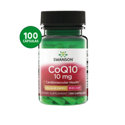Swanson CoQ10 10 mg Sabor Neutro | 100 Cápsulas · Energía Celular Familiar