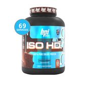 BPI Sports ISO HD Proteína Whey Aislada + Hidrolizada 2.27 kg (5 lb) | 69 Servicios · 25g Proteína