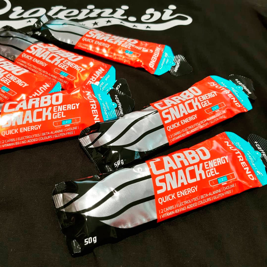 Nutrend Carbosnack Gel Energético con Cafeína Caja 18 | Energía y Enfoque