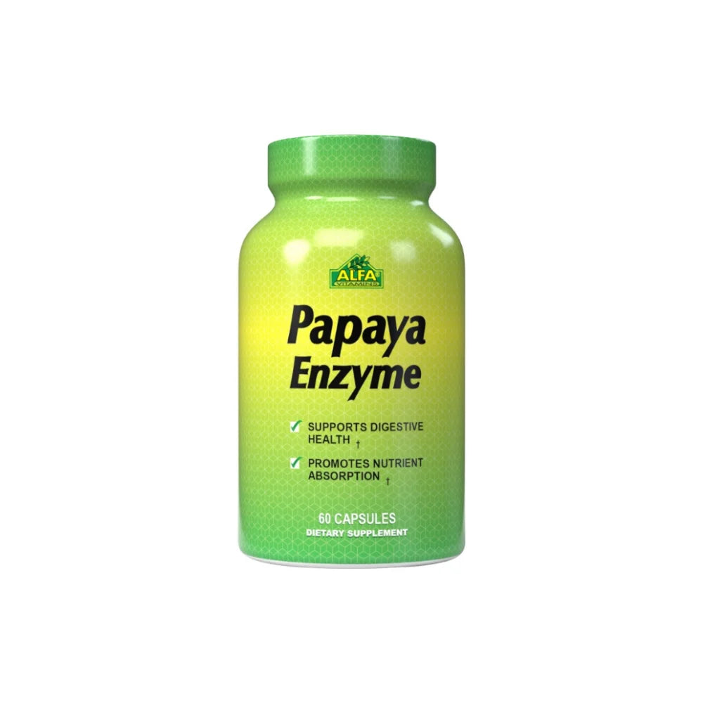 Alfa Vitamins Papaya Enzyme 60mg 60 Caps