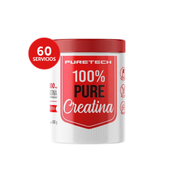 Puretech 100% Pure Creatine Monohidratada 300 g | 60 Servicios · 5g por Toma