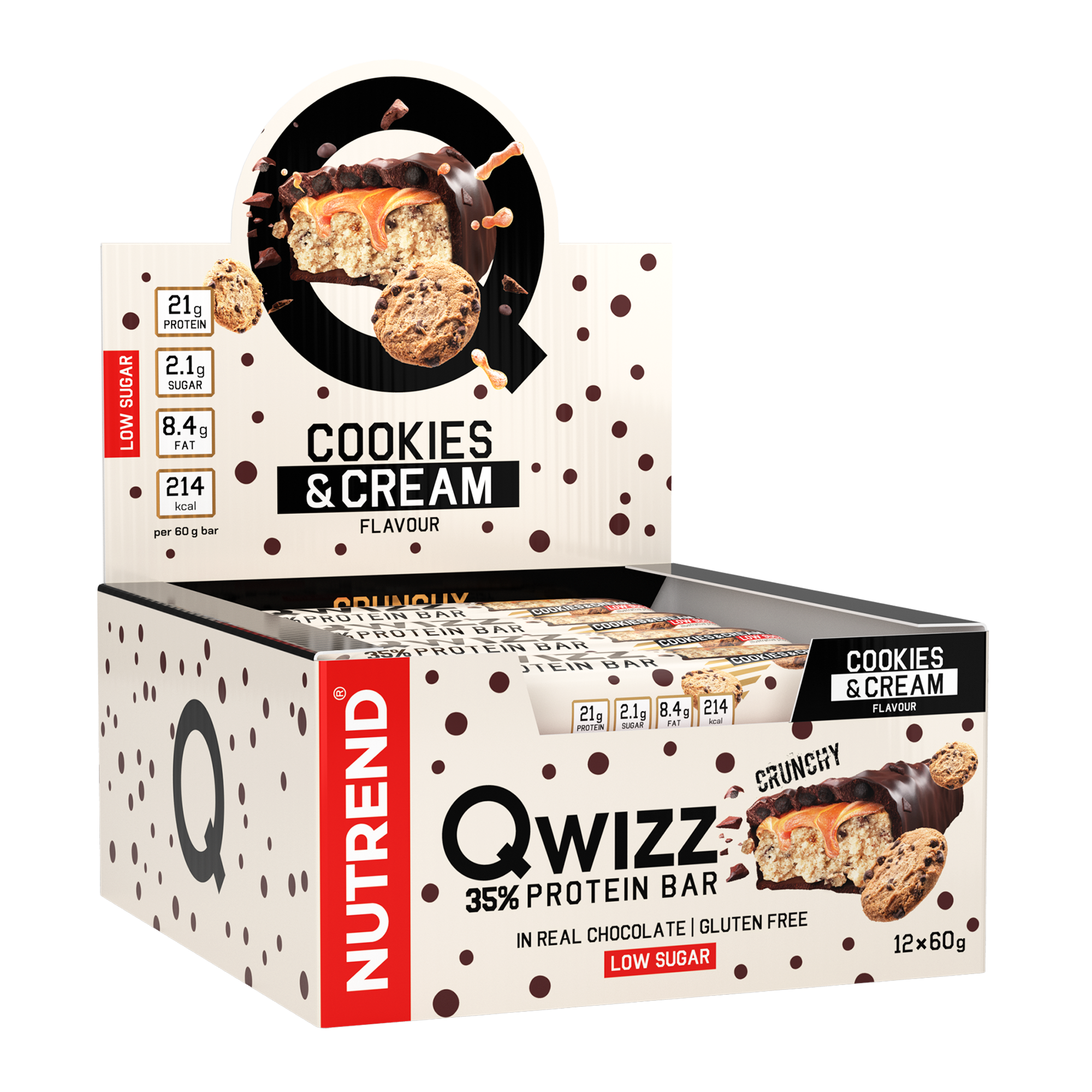 Nutrend Qwizz Protein Bar 21g de Proteína (Box 12 Unidades)