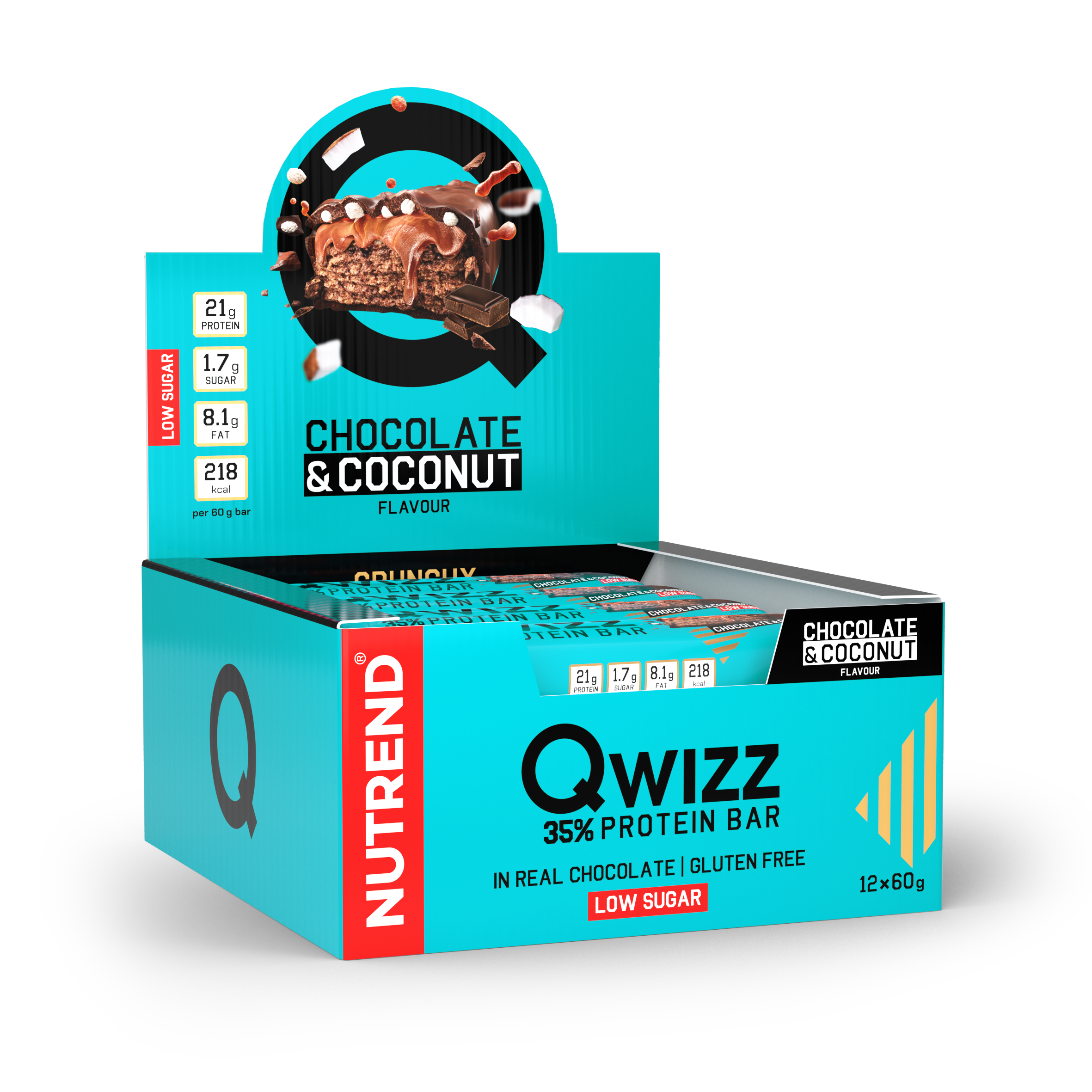 Nutrend Qwizz Protein Bar 21g de Proteína (Box 12 Unidades)