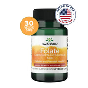 Swanson Folato 5-MTHF Forma Activa | 30 Cápsulas · Bioactivo Embarazo · Made in USA