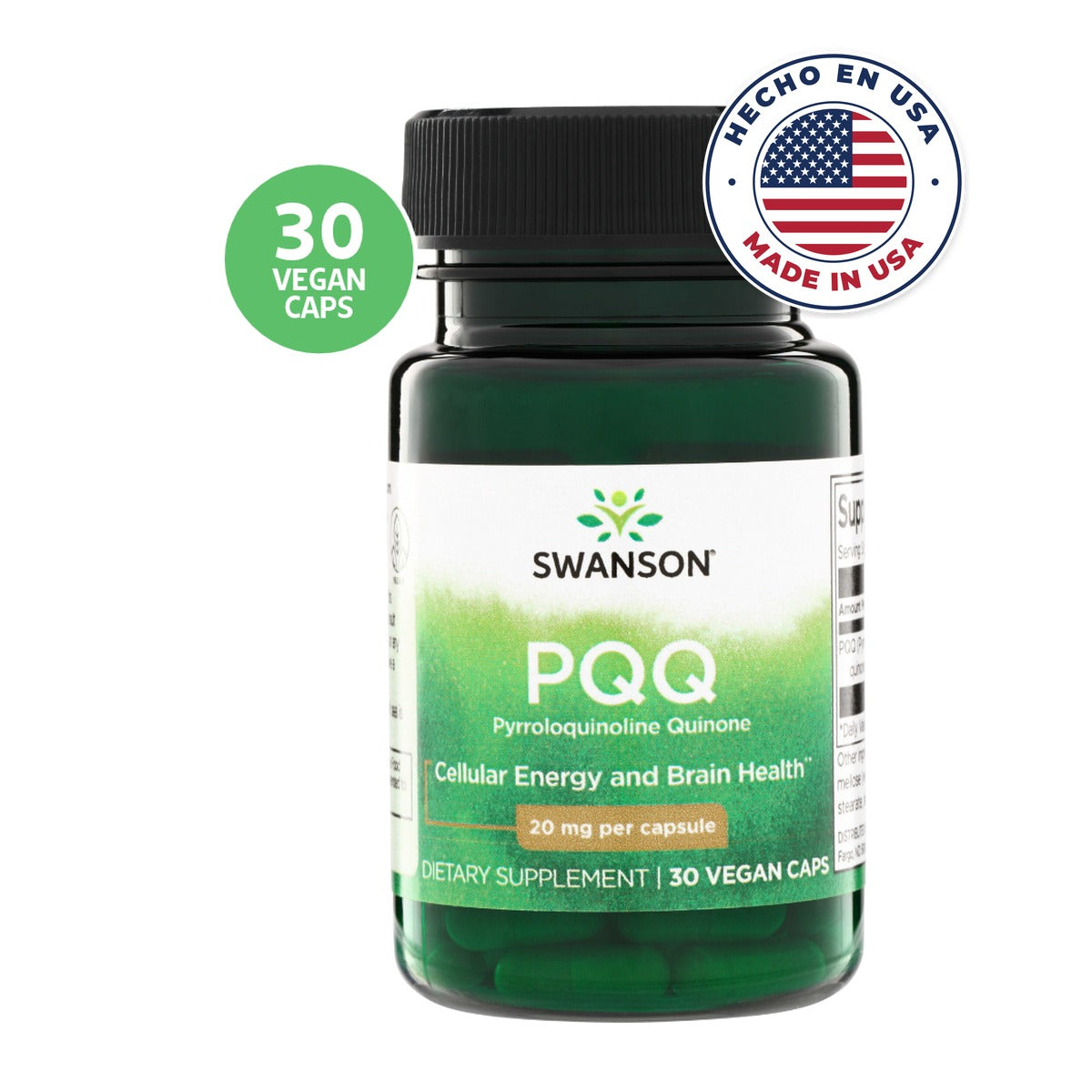 Swanson PQQ 20 mg · Made in USA