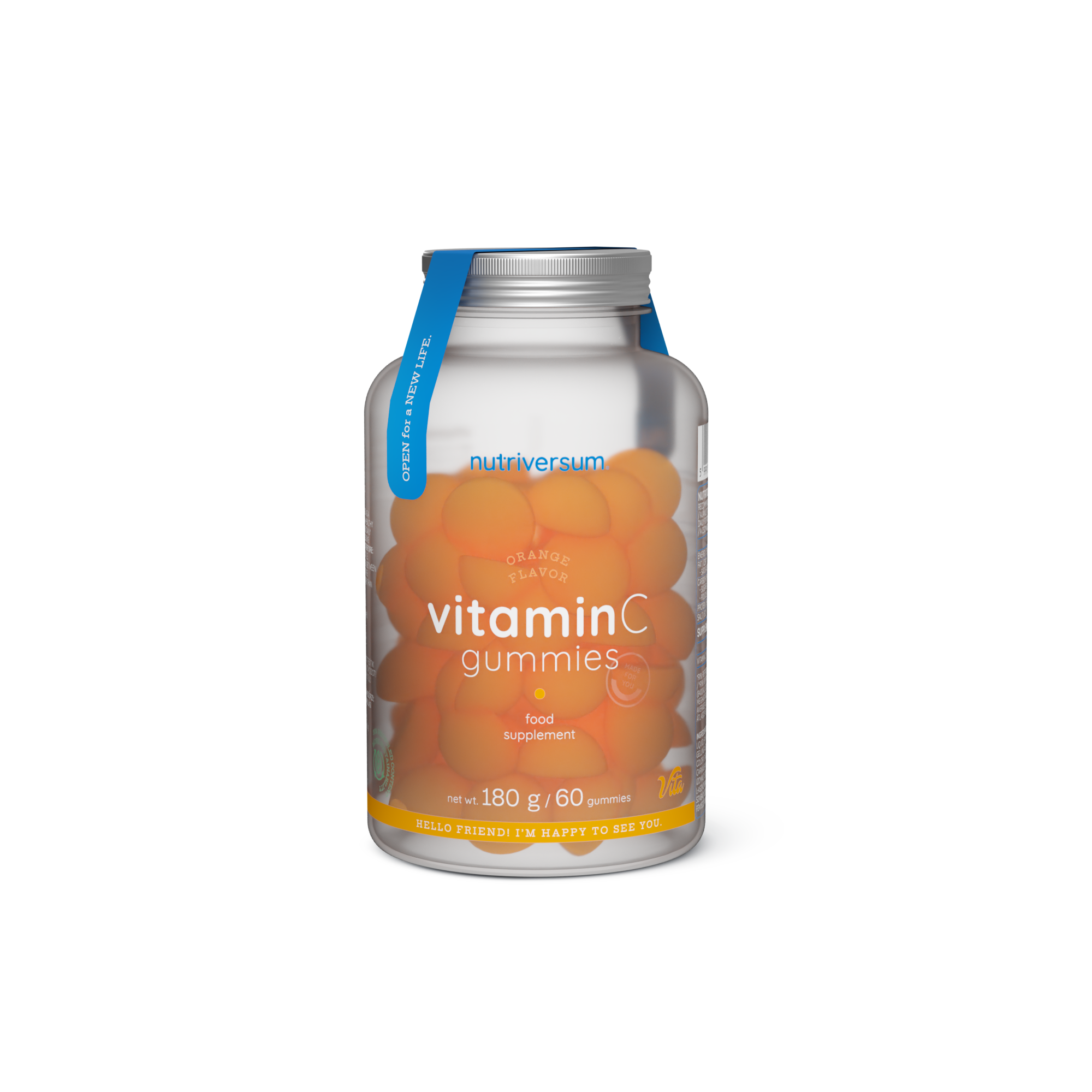 Nutriversum Vitamina C Gomitas 60 Gummies | Antioxidante · Sistema Inmune · Sabor Naranja