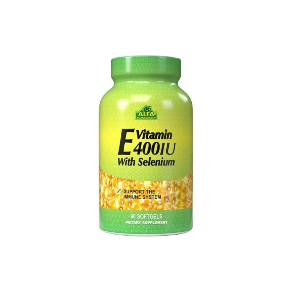 Alfa Vitamins Vitamina E with Selenium 400 Iu 90 Softgels