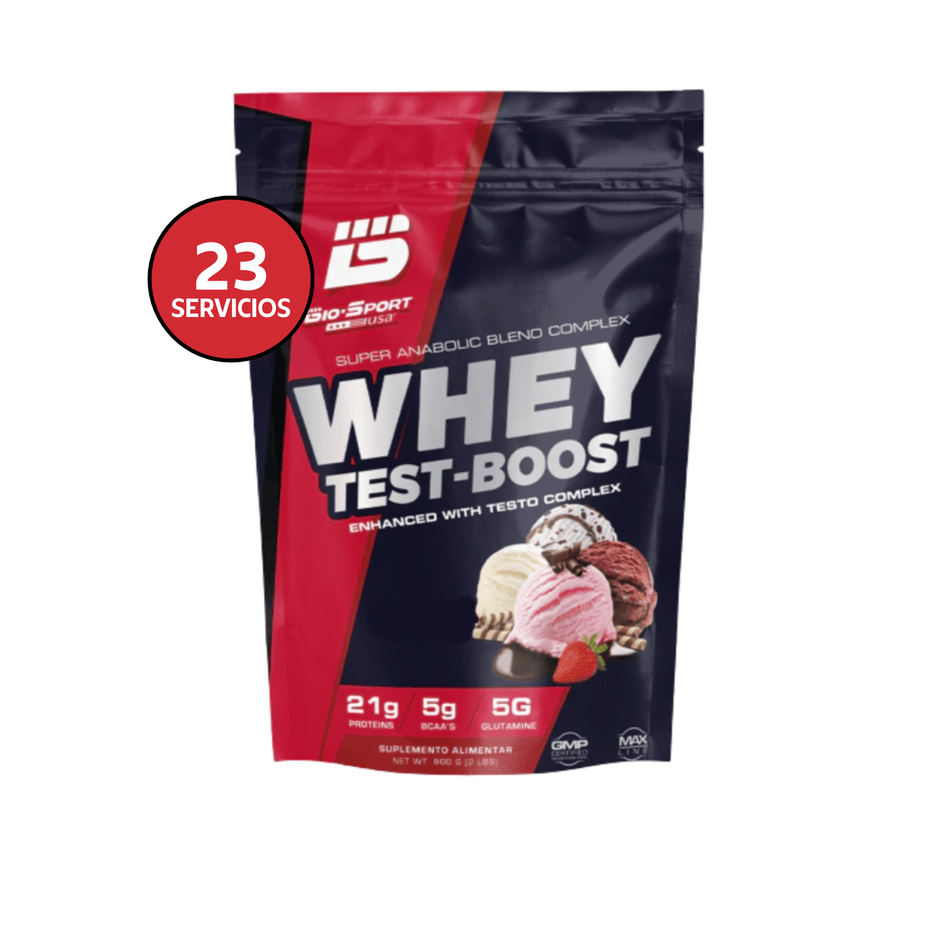 Bio Sport Whey Protein Test Boost 900 gramos